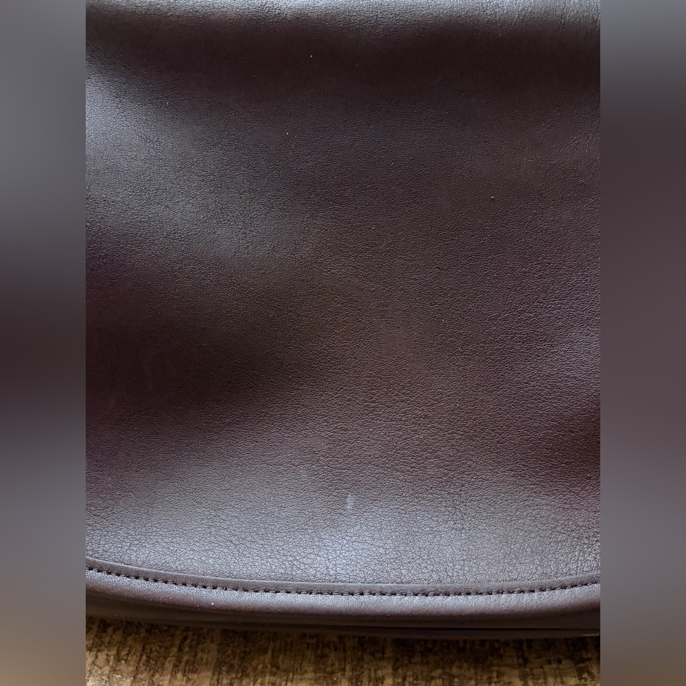 VINTAGE COACH Fletcher Flap Mahogany Leather Shoulder Bag Style 4150 - Picture 14 of 15